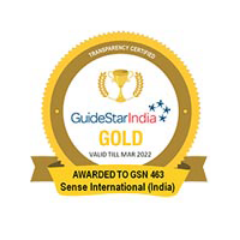 Sense India qualified for Advanced Level Gold Seal Transparency certificate by GuideStar India